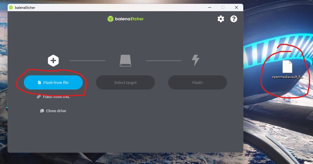 Przygotowanie nonika USB dla OMV