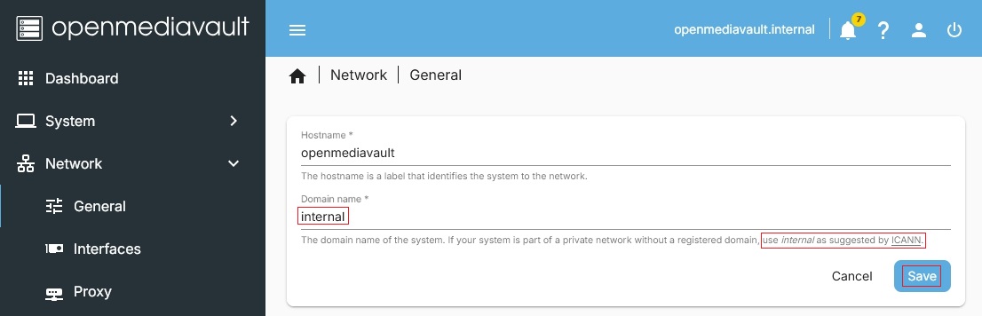 Ogólne ustawienia sieciowe w OMV